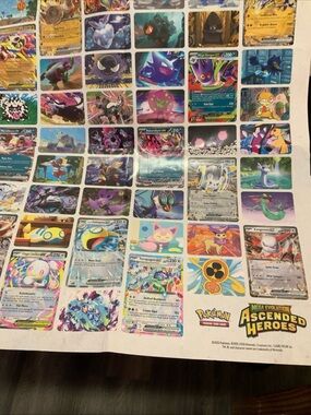 Giant Mega Evolution Ascended Heroes Two Sided Poster Pokémon